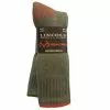 Lincoln Outfitters Merino Wool Blend Boot Sock 2 Pack Brown Large - RT/L2/72339-ASST-L - Socks