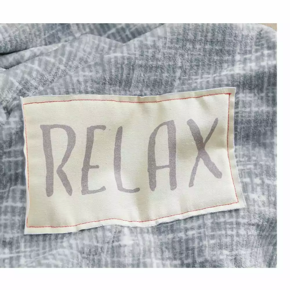 Lincoln Outfitters Solid Velvet 50 x 60 Throw with printed Relax Patch applique - RK-VELAP-REL - Blankets & Bedspreads 3 Lincoln Outfitters Solid Velvet 50 x 60 Throw with printed Relax Patch applique - RK-VELAP-REL - Blankets & Bedspreads - Image 3