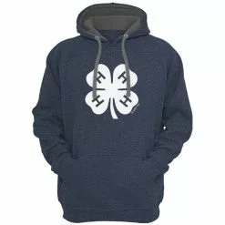 Lincoln Outfitters 4-H Filled Clover Men's Long Sleeve Fleece Hoodie - 4HH-03-DHR - Hooded Sweatshirts