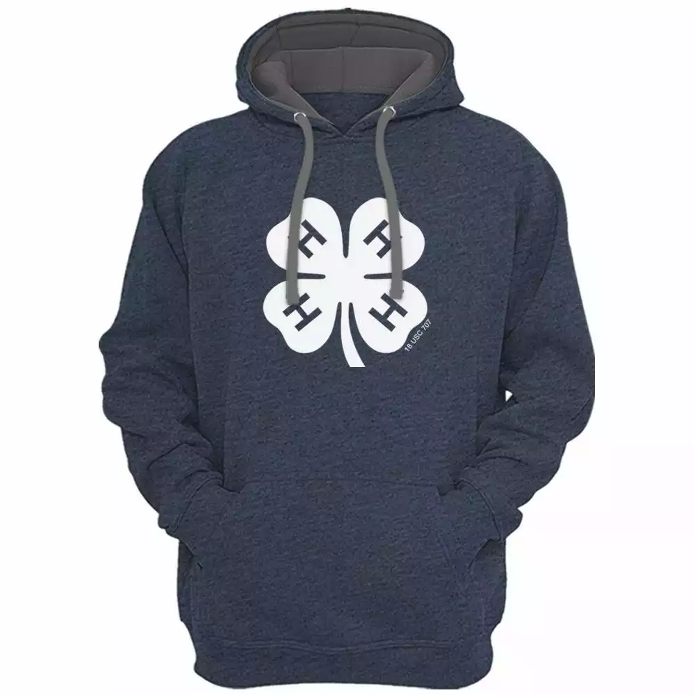 Lincoln Outfitters 4-H Filled Clover Men's Long Sleeve Fleece Hoodie - 4HH-03-DHR - Hooded Sweatshirts 1 Lincoln Outfitters 4-H Filled Clover Men's Long Sleeve Fleece Hoodie - 4HH-03-DHR - Hooded Sweatshirts