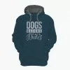 Lincoln Outfitters Dogs Before Dudes Ladie's Long Sleeve Hoodie, Bluesteel Black Heather - LO-LH28 - Hooded Sweatshirts Women's