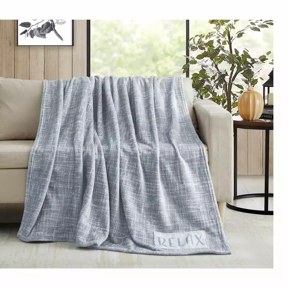 Lincoln Outfitters Solid Velvet 50 x 60 Throw with printed Relax Patch applique - RK-VELAP-REL - Blankets & Bedspreads 2 Lincoln Outfitters Solid Velvet 50 x 60 Throw with printed Relax Patch applique - RK-VELAP-REL - Blankets & Bedspreads - Image 2
