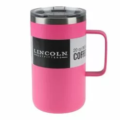 Lincoln Outfitters 20 Oz. Coffee Mug Pink 87-963-0204 - Water Bottles & Hydration