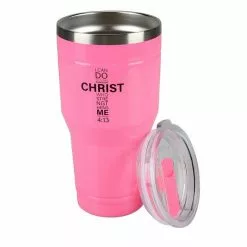 Lincoln Outfitters "All Things Through Christ" 30 oz. Religious Tumbler, Pink - 89-637-0204 - Tumblers -Cheap Lincoln Outfitters Store cbe053edc03ba1ceb347dca3dc1dbad3601a64d1 32631060 3