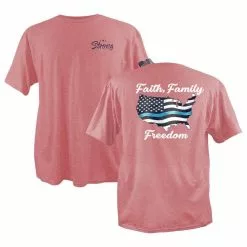 Lincoln Outfitters Strong Ladies Faith Family Blue Short Sleeve T-Shirt - SGL-37 - T-Shirts