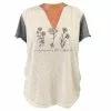 Lincoln Outfitters Ladies V-Neck Contrast Short Sleeve Fashion T-Shirt - LO-LF09 - T-Shirts