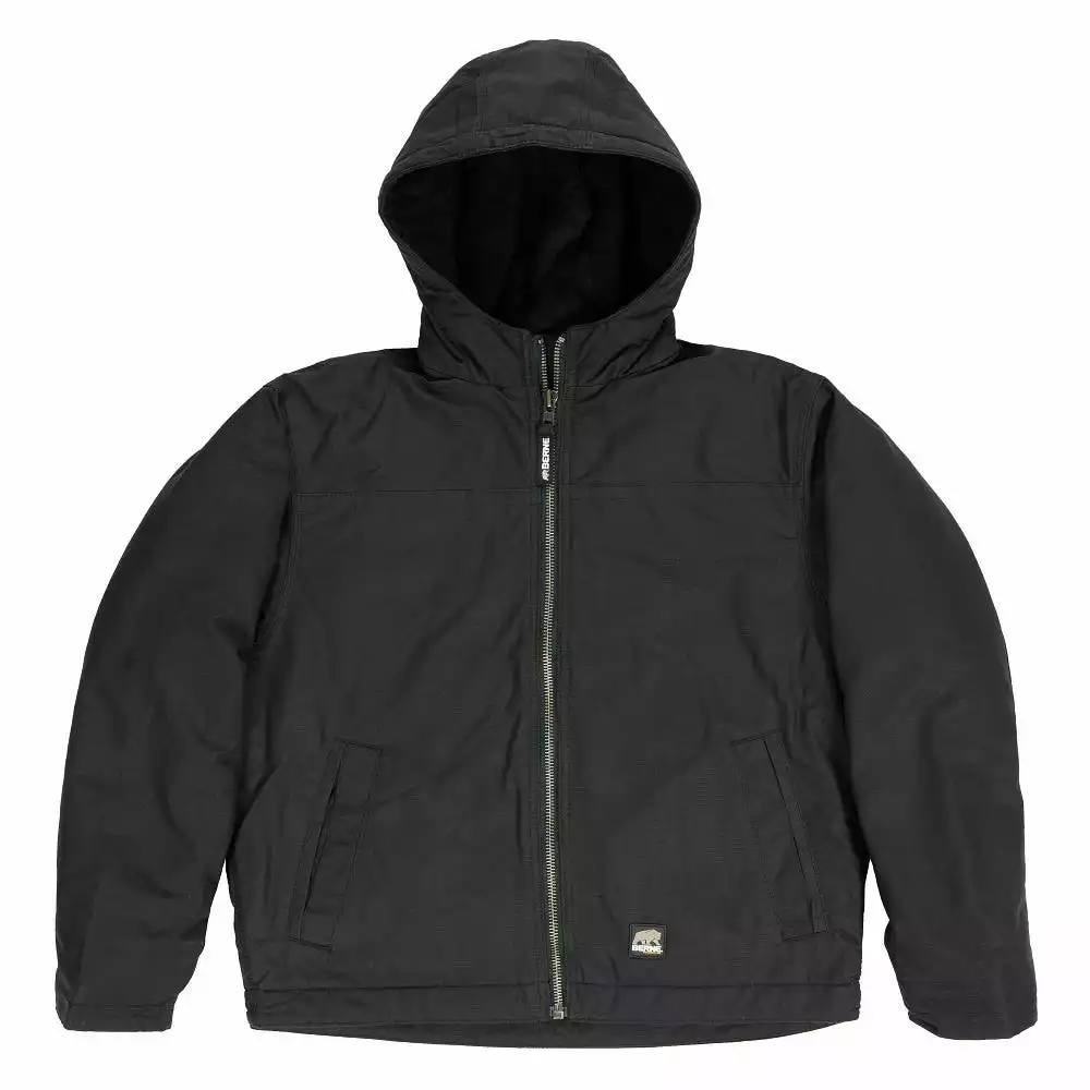 Lincoln Outfitters Men's Flex Washed Duck Quilt Lined Hooded Jacket Black - RLHJ319BK - Jackets 1 Lincoln Outfitters Men's Flex Washed Duck Quilt Lined Hooded Jacket Black - RLHJ319BK - Jackets