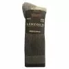 Lincoln Outfitters Men's Cupron Anti-Microbial Merino Wool Boot Sock Brown - RT/LO793-BRN - Socks
