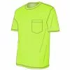 Lincoln Outfitters Men's Heavyweight Relaxed Fit Short Sleeve Pocket Tee Safety Green - LOPK-01R-SFG - Pocket T-Shirt