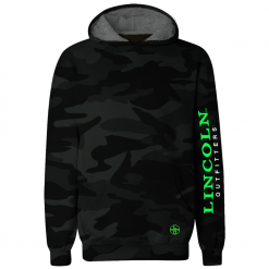 LO Youth Boy's LO Logo Camo Polyester Long Sleeve Hoodie Black Camo - LOYPCH-02 - Hooded Sweatshirt Kid's