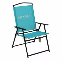 Lincoln Outfitters XL Sling Folding Chair, Aqua - 89-270-0204 - Camp Furniture