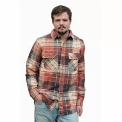 Lincoln Outfitters Men's Brawny Flannel Rust Plaid LOFB-A0418 - Long Sleeve Shirts