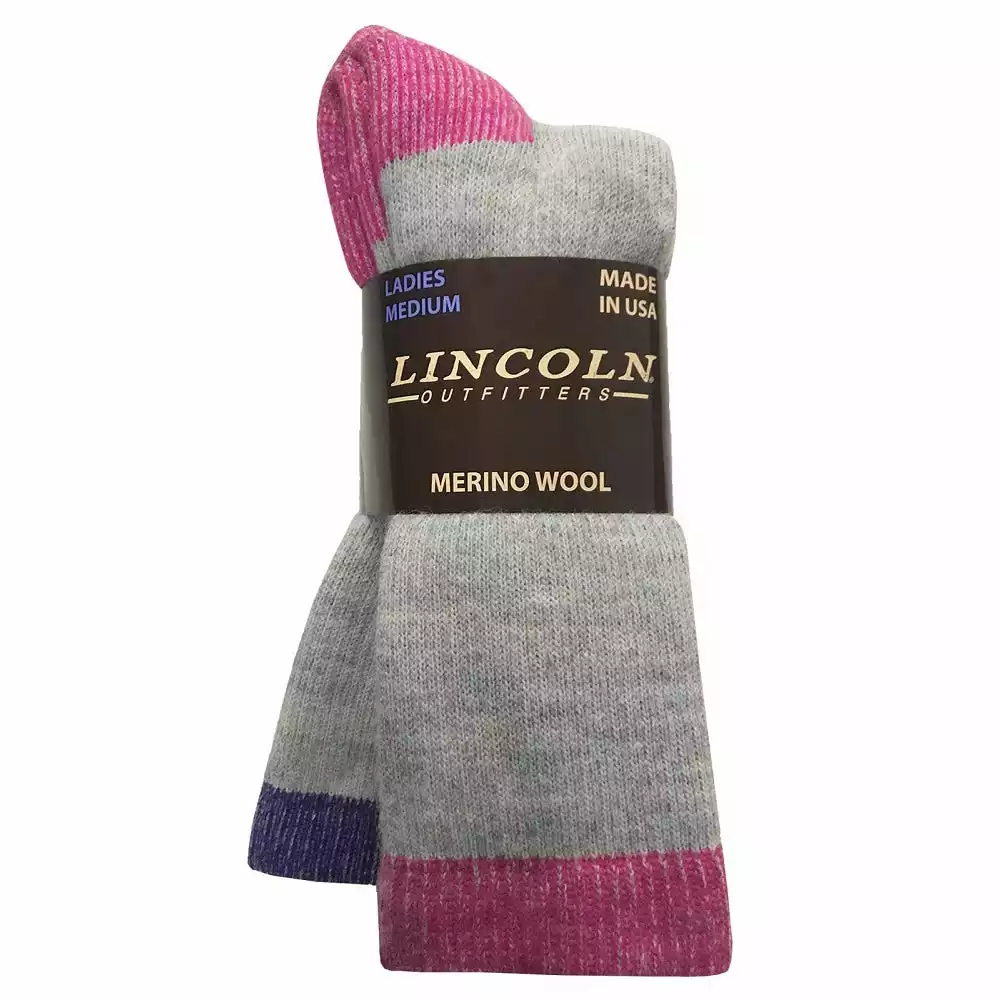 Lincoln Outfitters Women's Merino Wool Blend Boot Sock 2 Pack Grey - L2/704-FU-PU - Socks 1 Lincoln Outfitters Women's Merino Wool Blend Boot Sock 2 Pack Grey - L2/704-FU-PU - Socks