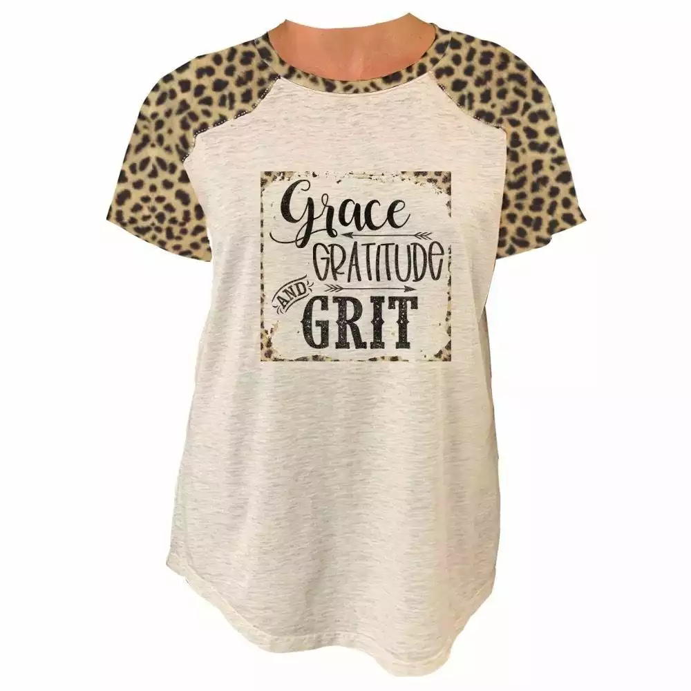 Lincoln Outfitters Ladies Short Sleeve Leopard Print Western Raglan Fashion T-Shirt - LO-LF18 - T-Shirts 1 Lincoln Outfitters Ladies Short Sleeve Leopard Print Western Raglan Fashion T-Shirt - LO-LF18 - T-Shirts