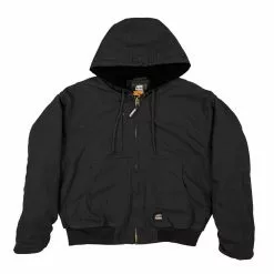 Lincoln Outfitters Men's Flex Washed Duck Sherpa Lined Hooded Jacket Black - RLHJ317BK - Jackets