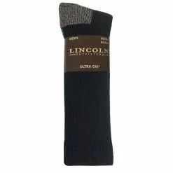 Lincoln Outfitters Men's Ultra-Dri Boot Sock 2 Pack Black - L2/72299-BL - Socks