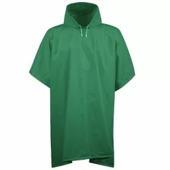 Lincoln Outfitters Men's 0.10mm PEVA Rain Poncho Green - 83304-GR - Raingear