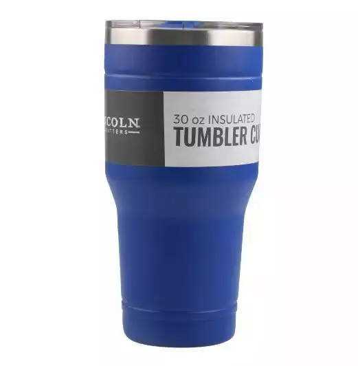 Lincoln Outfitters 30oz. Stainless Steel Blue Tumbler 30LO287 - Camp Kitchen 1 Lincoln Outfitters 30oz. Stainless Steel Blue Tumbler 30LO287 - Camp Kitchen