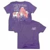 Lincoln Outfitters Youth Girl's Heifer in a Pansy Patch Short Sleeve T-Shirt - LOY-24 - T-Shirts